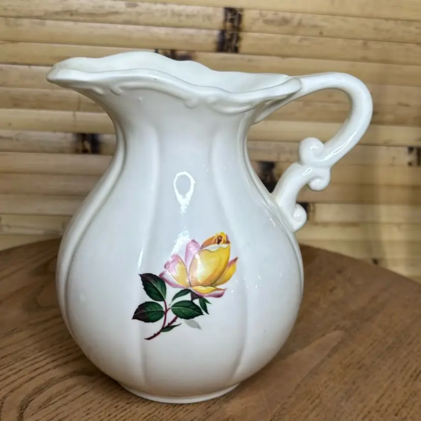 Small Porcelain Pitcher With Rose