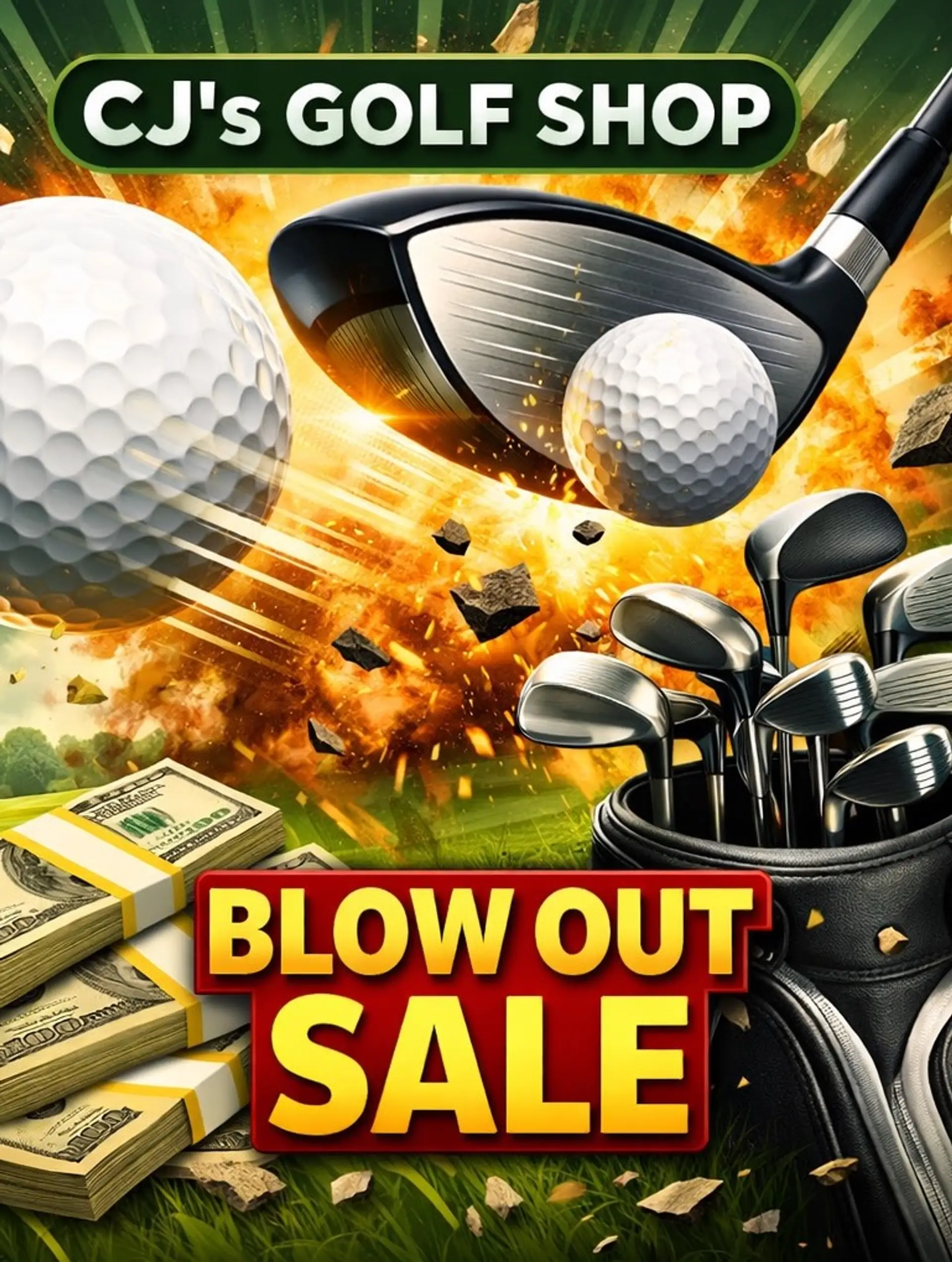 BLOW OUT GOLF SALE, EVERYTHING MUST GO!!!