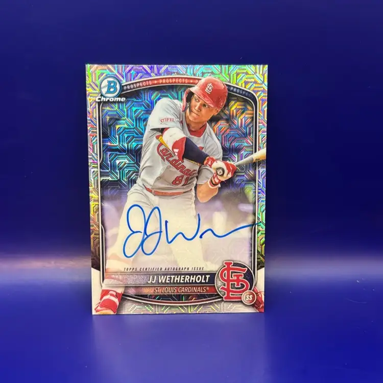JJ Wetherholt 2025 Bowman Chrome Mega Box Mojo Refractor Auto St. Louis Cardinals