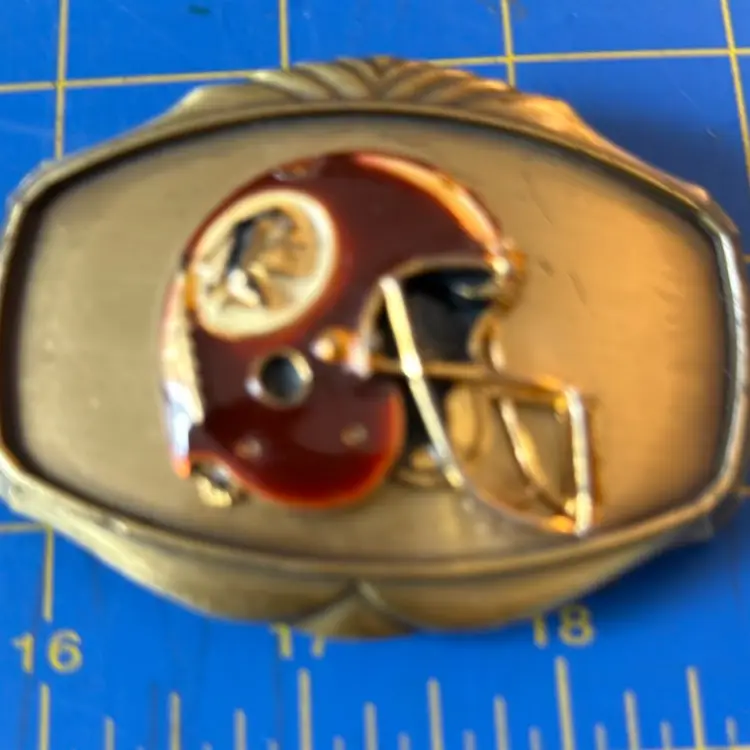 Vintage Brass Washington Redskins Belt Buckle