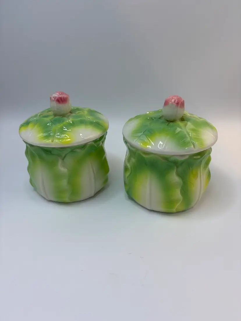 Vintage Ceramic Cabbage Jars
