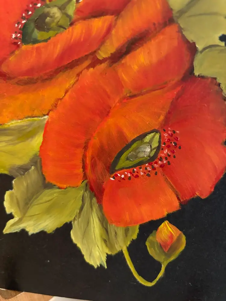 Original Painting On Fiberboard