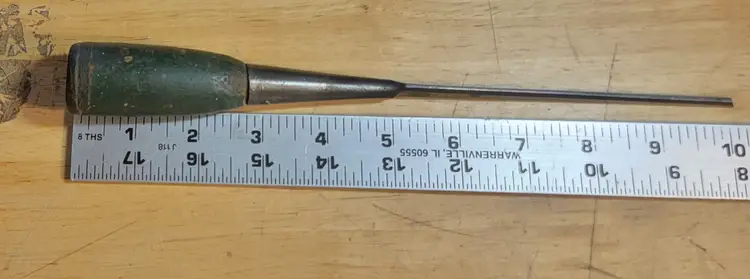 James Swan 1/8” Vintage Firmer Chisel, USA, Narrow Woodworking Chisel, Original handle Rare