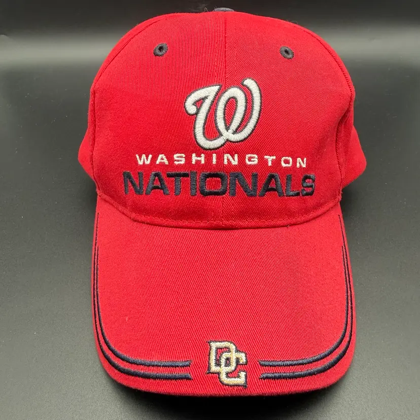 Washington Nationals Hat Baseball Cap Genuine Merch Adjustable Red Embroidered