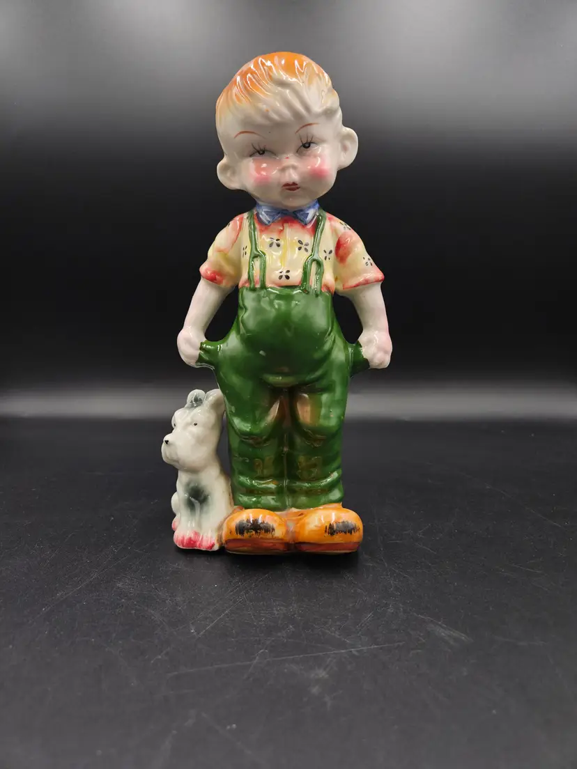 #A30 Ceramic Empty Pocket Boy Figurine