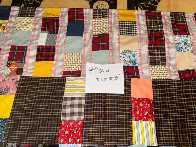 Handmade Patch Quilt 53 X 53”
