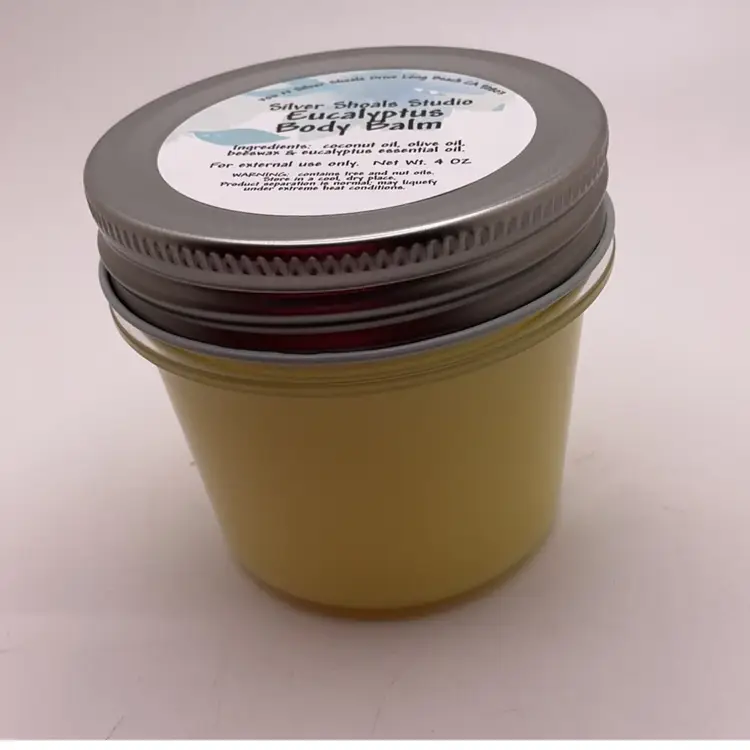Made by Me!  Body Balm - EUCALYPTUS - 4 OZ Made with Beeswax!  READ