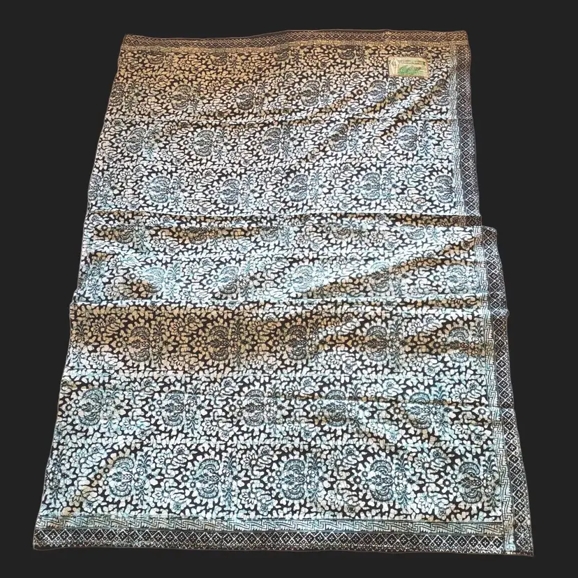 Indonesian Batik Fabric 100% Cotton 90” x  41” Batik Halus New with Sticker Vintage