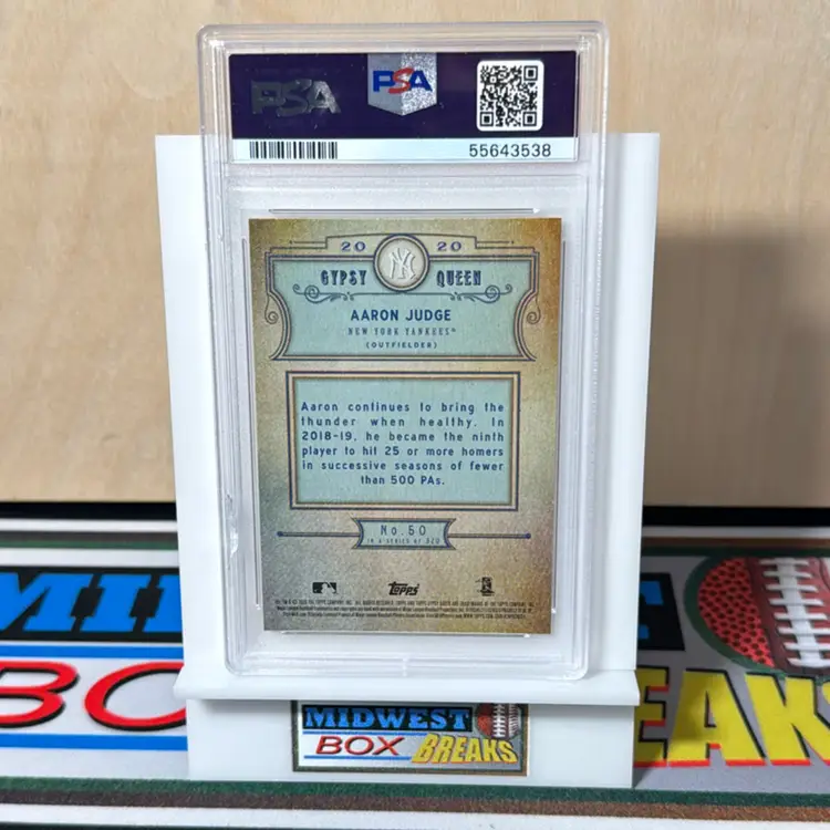 Aaron Judge #50 PSA 9 2020 Gypsy Queen Logo Swap Players Weekend New York Yankees