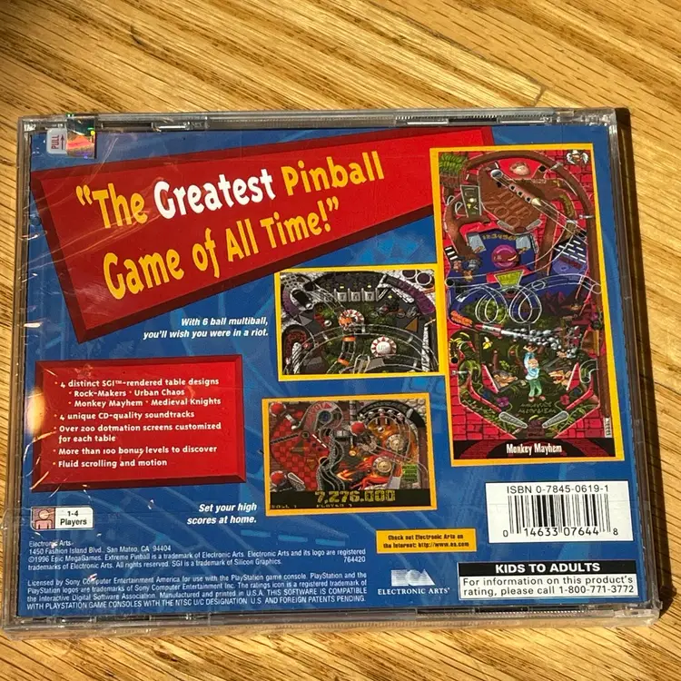 Extreme Pinball Sony PlayStation 1 PS1 1996 New Factory Sealed W/ Imperfections