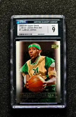 2003 Upper Deck Box Set #1 LeBron James Cavaliers RC Rookie CGC 9 MINT