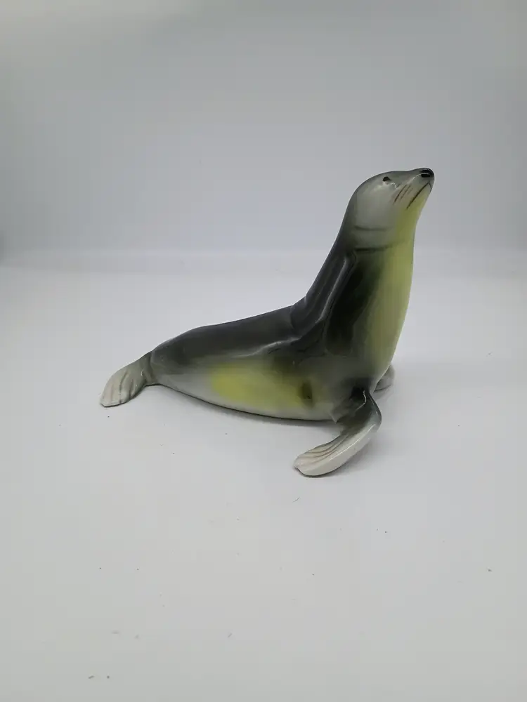 Royal Dux Porcelain made in Bohemia Czech Republic Sea Lion, Seal Figurine