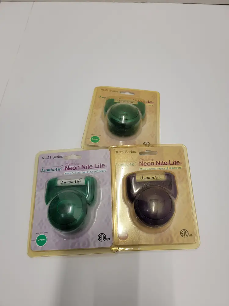 LuminAir/Neon Nite Lite/NL 21 Series 12,000 Hr Lifespan. Lot Of 3/New