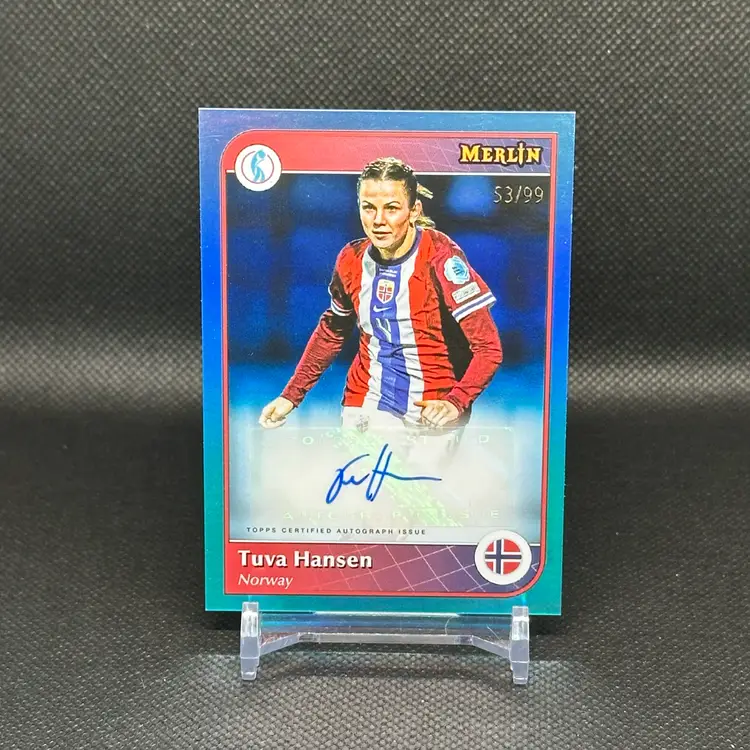Tuva Hansen Auto /99 2025 Topps Merlin Euros Autograph - Norway