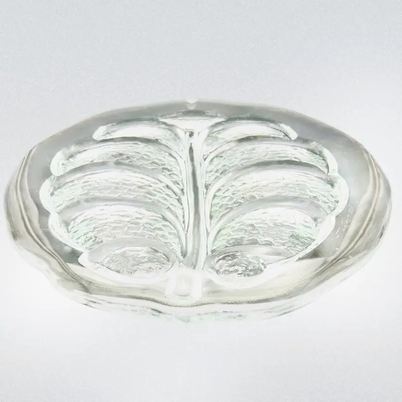 Oyster Plate Crystal Platter By Orrefors Sweden Designer Lars Hellsten Holiday Hosting