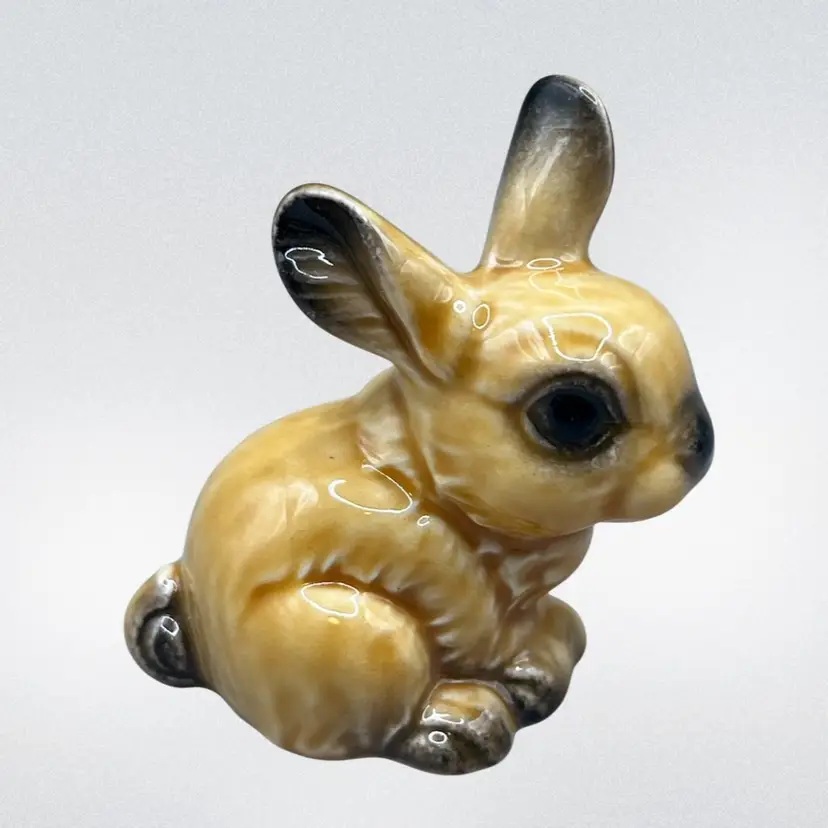 Vintage Goebel West Germany Porcelain Bunny Rabbit Miniature Figurine 2.5”