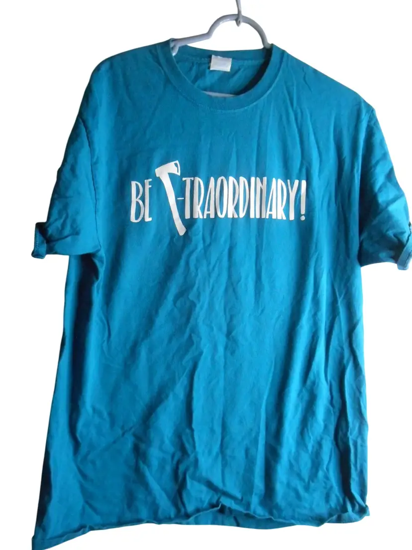 Blue T Shirt Sz L Ax Throwing New Bern NC Be AxTraordinary Sz L Cotton Bear