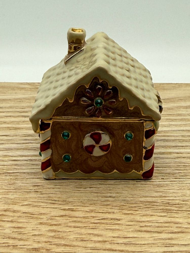 Monet Ginger Bread House Trinket Box
