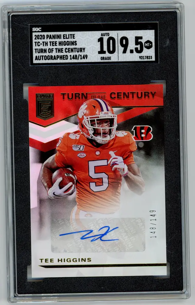 2020 Panini Elite TEE HIGGINS /149 RC Rookie Auto #TC-TH BENGALS SGC 9.5