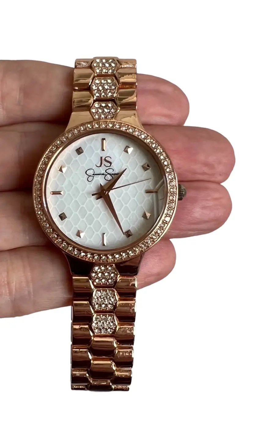 Jessica Simpson Women's Watch  Rose Gold Stainless Steel Quartz #EL-1