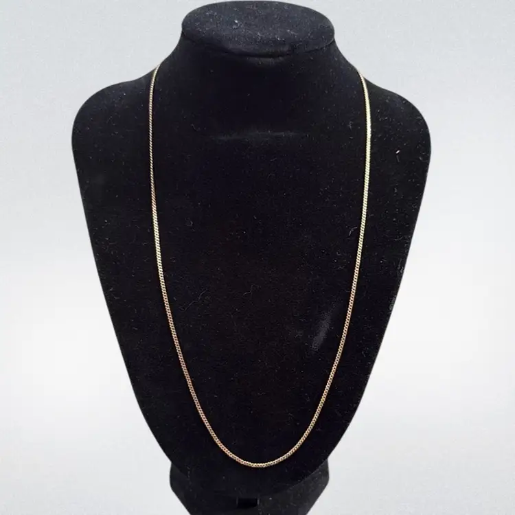 Vintage Mid Century 14k Solid Gold 18” Curb Link Chain, 2.4g Tested