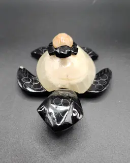 Large Stone Turtle with Baby