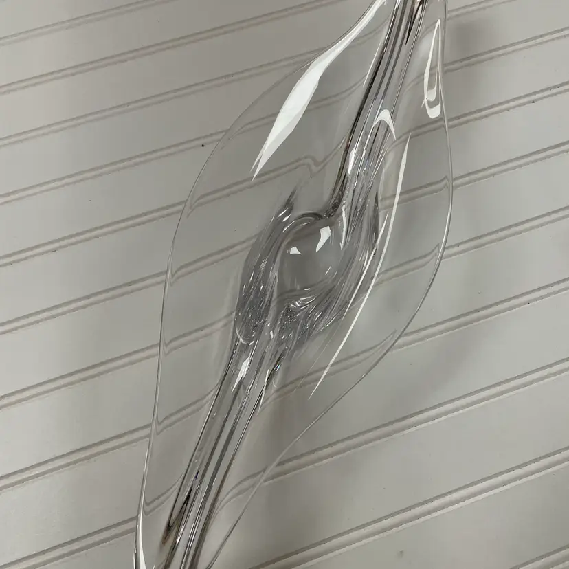 Vintage Retired Baccarrat Crystal Long Elongated Sculptural Bowl Made in France