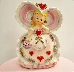 Vintage Valentine Relpo Southern Belle Planter