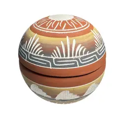 102. Navajo Made Trinket Box Made by  B.H. Dine.