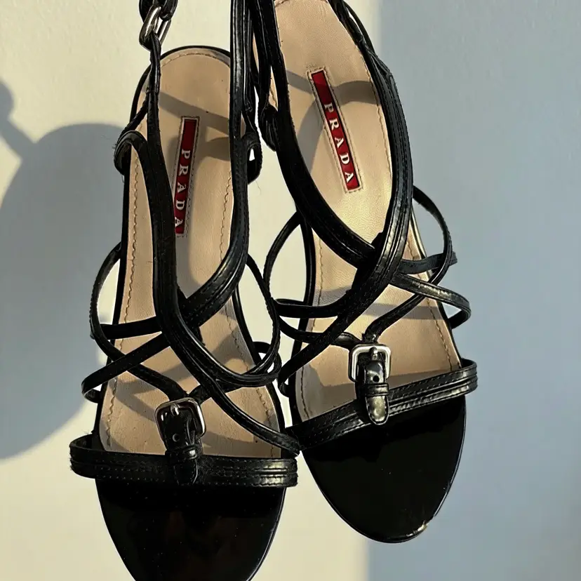 Y2K Prada wedge sandals size 37