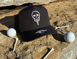 Killer Hook Golf Hat (Black Hat w. White Logo)