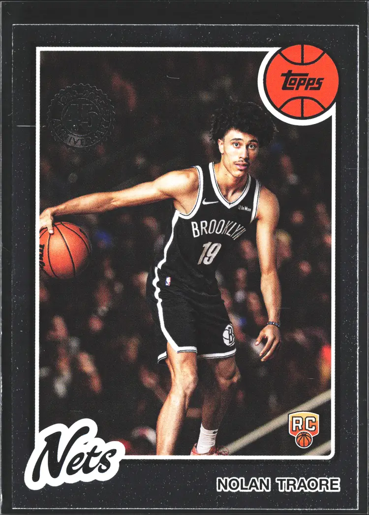 Nolan Traore Rookie Card 2025 Topps Brooklyn Nets 1980 Insert
