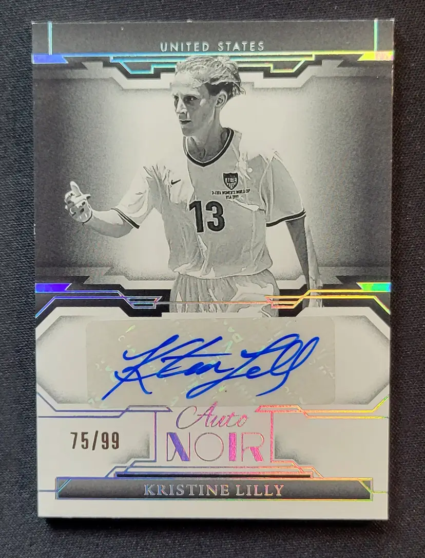 24-25 Panini Noir Soccer - Kristine Lilly - Auto Noir /99