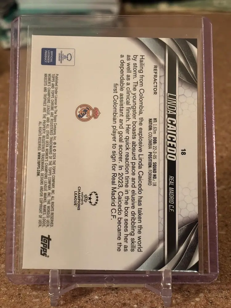 Linda Caicedo 2023-24 Topps Chrome Refractor #18 Real Madrid