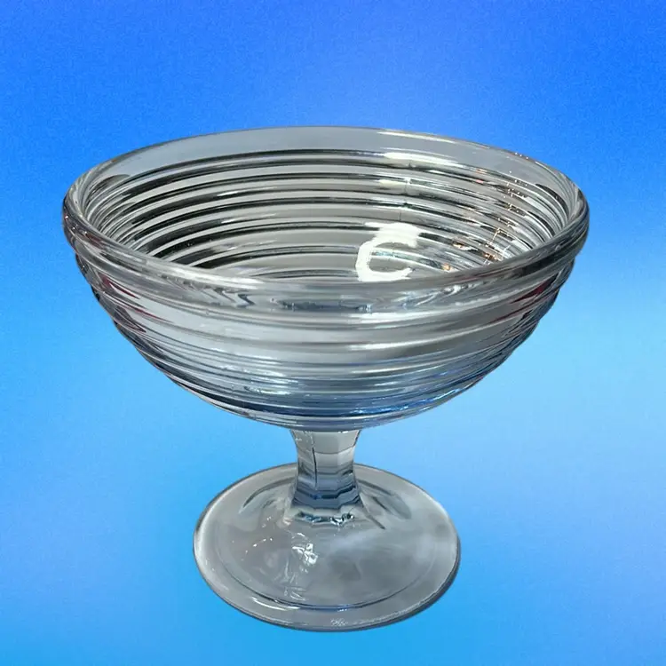 Vintage Anchor Hocking Park Avenue Manhattan Glass Footed Dessert Bowl “Compote”