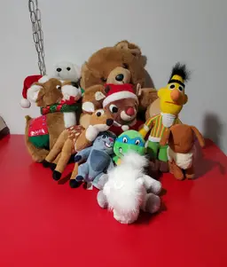 Lot of 10 Mixed Plush Large to Small: Tomy, Wild Republic, ty, Breyer, Playskool, and More