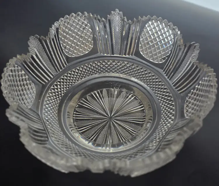 Cut glass epergne bowl ANTIQUE