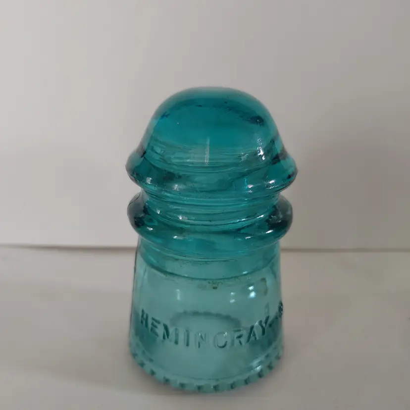 Hemingray 9 Blue insulator. Chips on side. See pics.