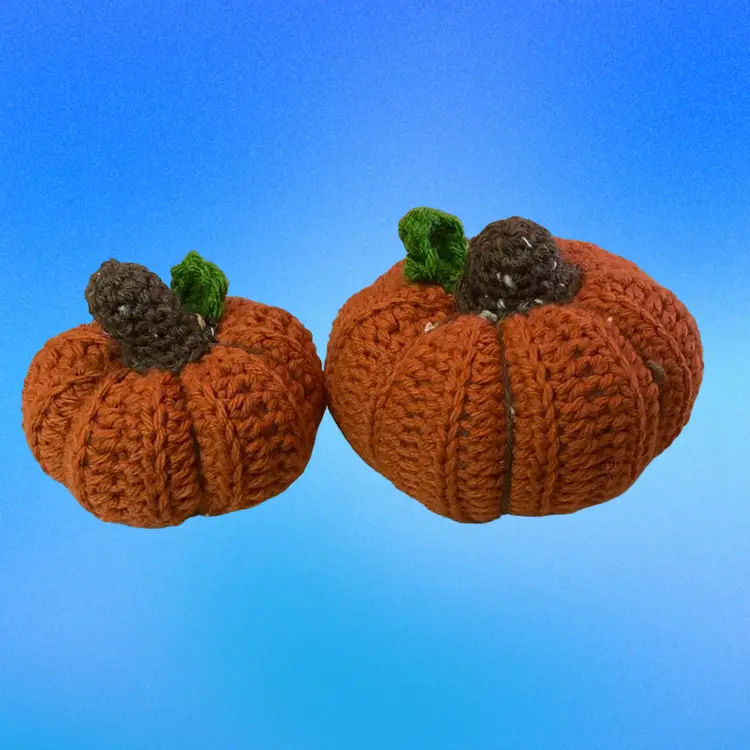 Pumpkin Crochet Plush Halloween Fall Decor Handmade