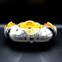 Antique 1920s Silverite Sterling Silver Porcelain Trinket Dish Art Deco Bowl