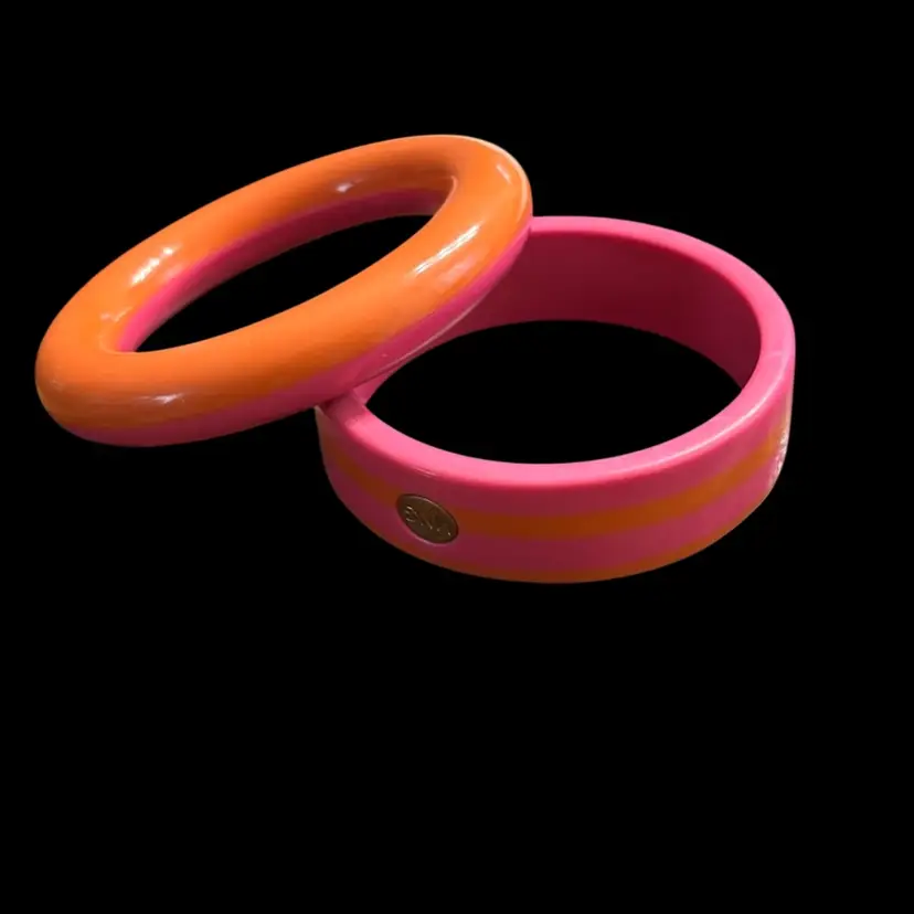 Set Of Mango Acrylic Bangles