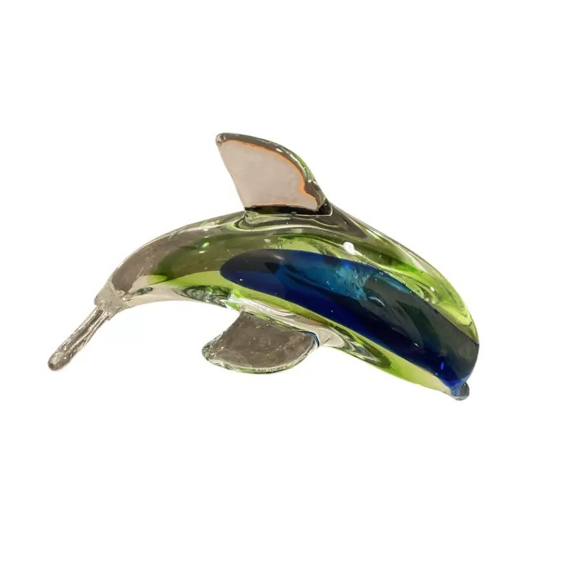 Dolphin Art Glass Paperweight