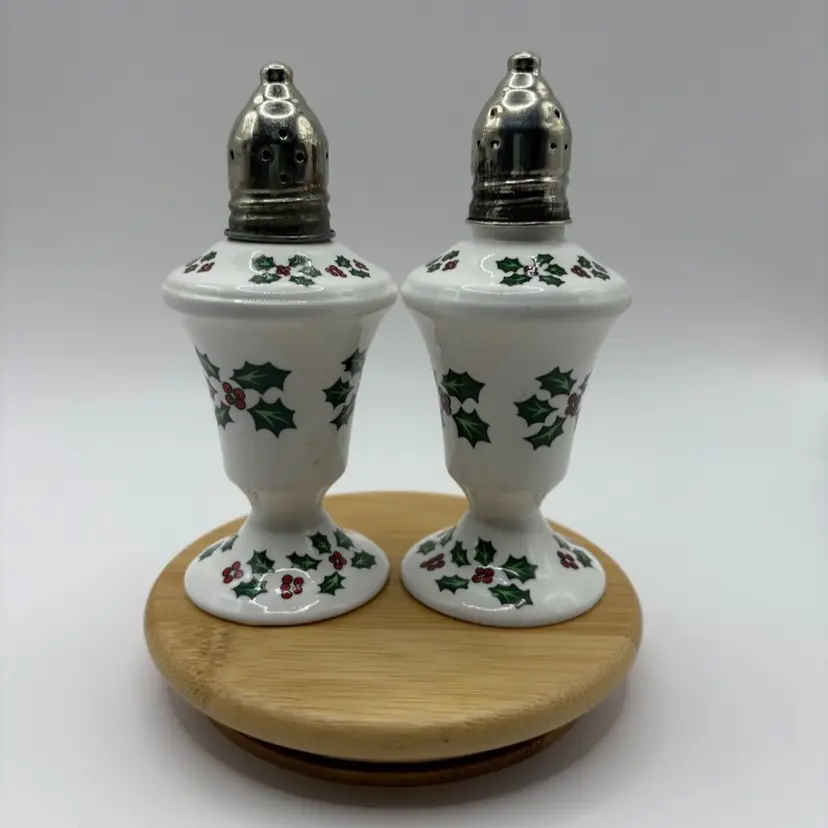 Maurice Duchin Fine Bone China Holly Salt And Pepper Shaker