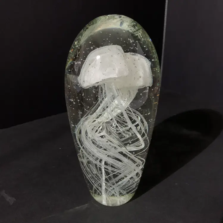 Large Jellyfish Paperweight Glows
