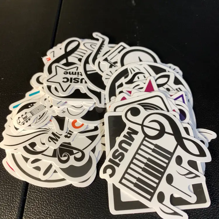 50-Music Themed Stickers