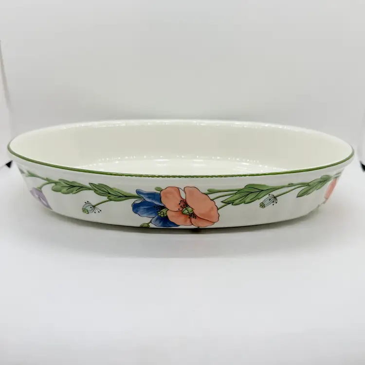 Villeroy & Boch Amapola Vilbofour Smooth Oval Baking Dish Bowl 11-1/2" Germany