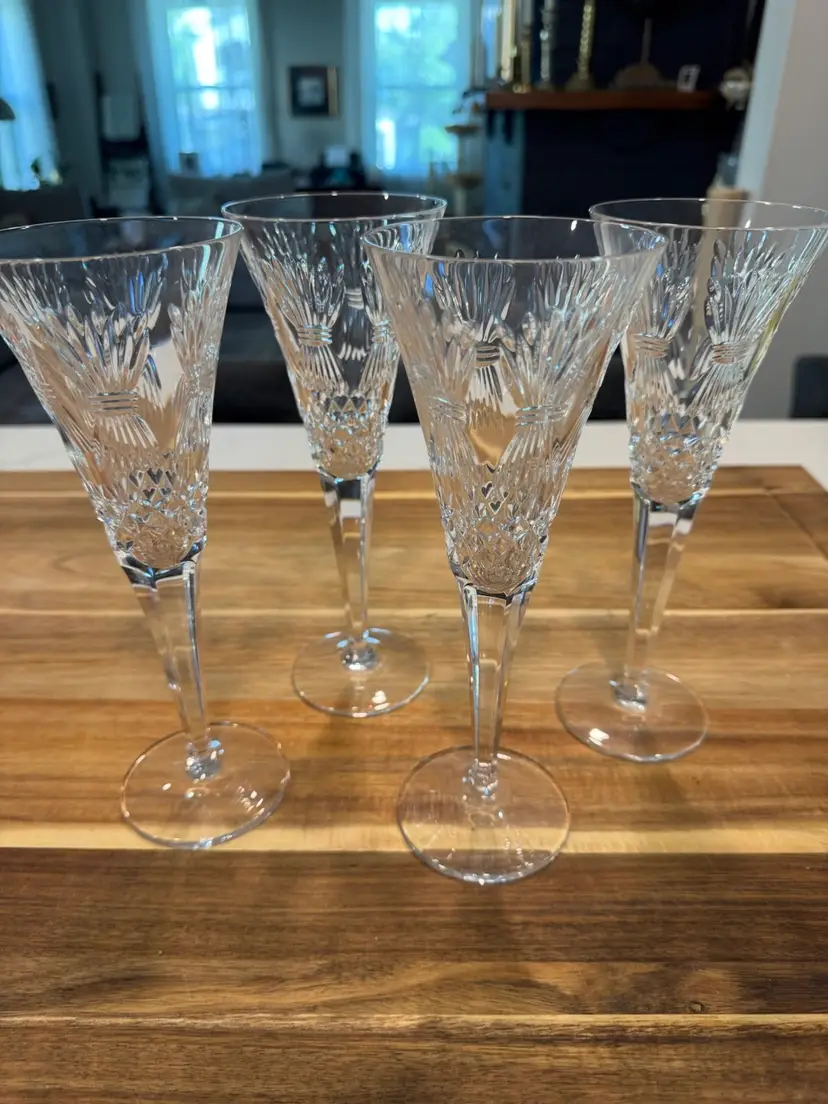 Set Of 4 Waterford Flutes