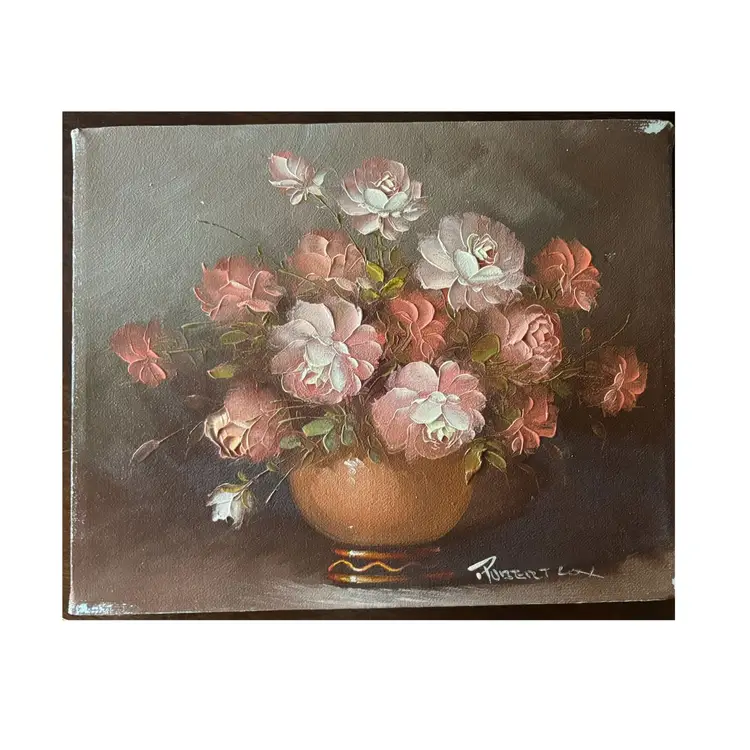 Set of 2 Vintage Floral Oil Paintings – Signed & Gorgeous!