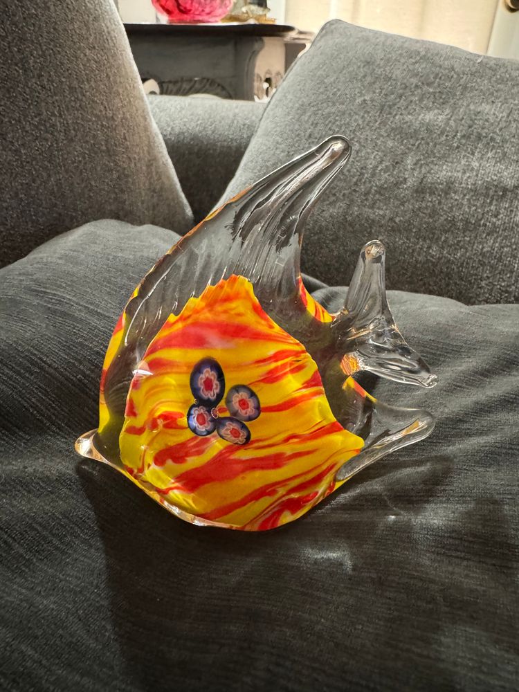 Vintage Murano Glass Tropical Fish Paperweight or Figurine