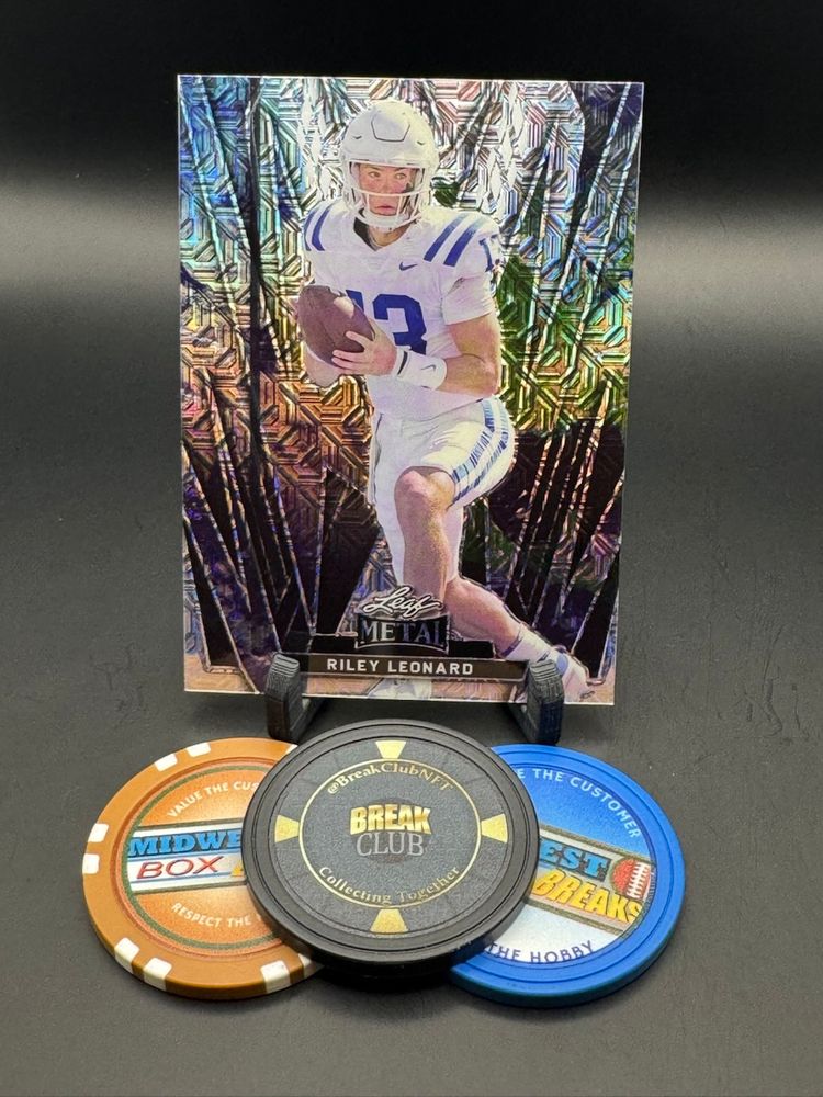 Riley Leonard 1/1 2024 Leaf Metal Indianapolis Colts